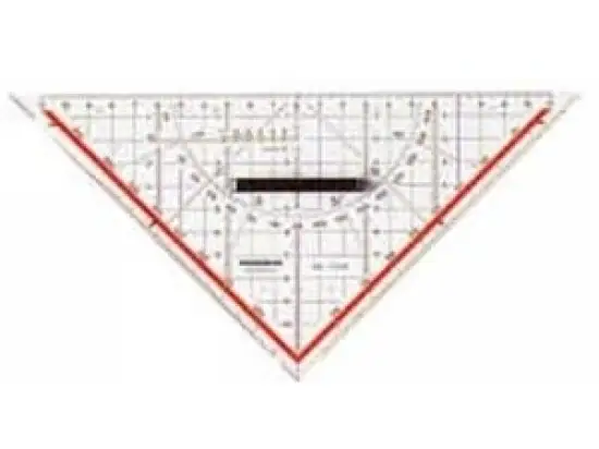 Zeichendreieck Rumold 1154 250mm transparent mit Griff