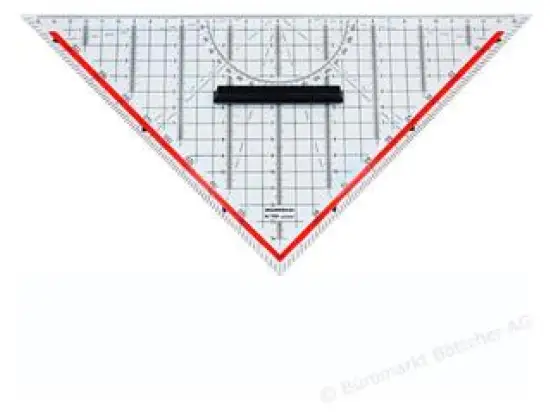 Zeichendreieck Rumold 1158 32,5cm transparent mit Griff