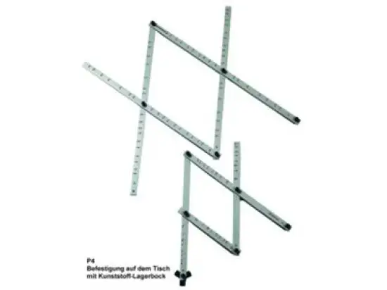 Pantograf Rumold P4 34cm Hartholz grau 9-Verstellmöglichkeiten mit Lagerbock