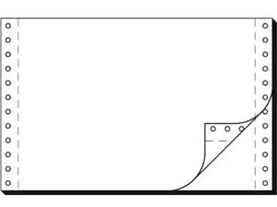 Computerpapier Sigel 36242 6" x 240 mm (A5 quer), endlos, Längsperforation, 2-fach selbstdurchschreibend, 56/57g, weiß, Pack 2000 Blatt