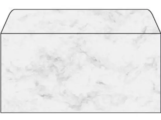 Marmor-Briefumschlag Sigel DP073 DIN lang Marmor grau, Pack 50 Stk