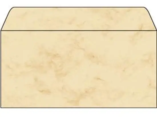 Marmor-Briefumschlag Sigel DP074 DIN lang Marmor beige 90g, Pack 50 Stk