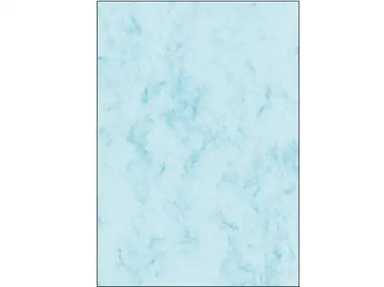 Marmor-Papier Sigel DP551 A4, 200g, Marmor, blau-pastell, Inkjet Laser Kopierer, Pack 50 Blatt
