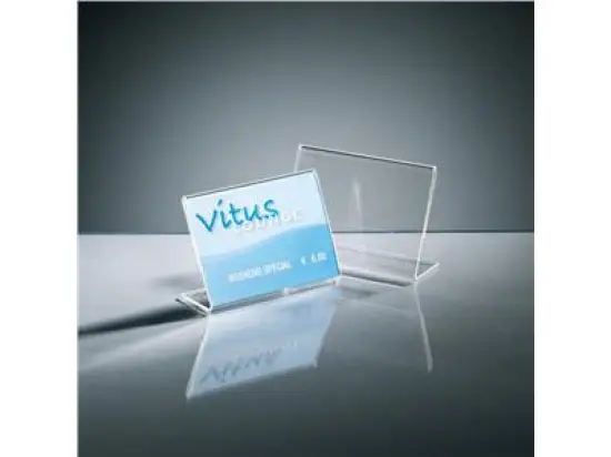 Tischaufsteller Sigel TA217 A7-quer schräg Acryl glasklar 105x74mm, Pack 10 Stk