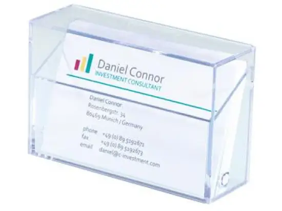 Visitenkartenbox Sigel VA110 Hartplastik glasklar 86x56mm