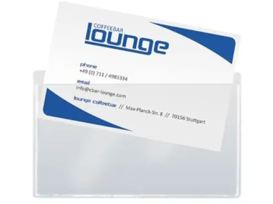 Visitenkartentasche Sigel VZ115 90x55mm selbstklebend glasklar, Pack 100 Stk