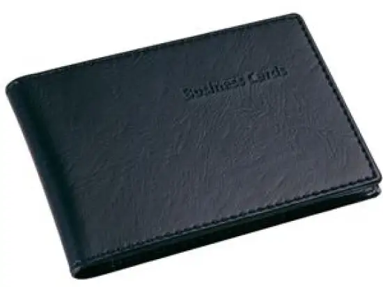 Visitenkartenmappe Sigel VZ170 schwarz 90x58mm Lederoptik