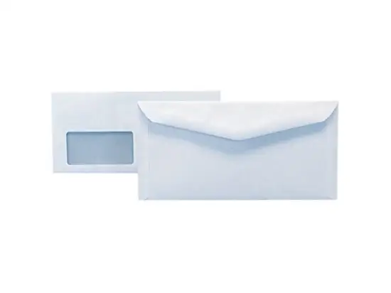 Briefumschlag Soennecken 327211801 2902 C6/5 mit Fenster nassklebend ASK weiß 80g 114x229mm, Pack 1000 Stk