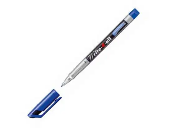 Permanentmarker Stabilo 156/41 Write-4-all F 0,7mm (F), Rundspitze, blau, Pack 10 Stk