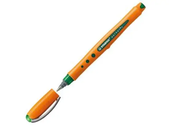 Tintenroller Stabilo 2018/36 worker+ medium 0,5mm (M), Edelstahlspitze, mit Kappe, grün