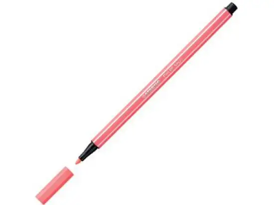 Filzstift Stabilo 68/040 Pen 68 Schreibfarbe: neonrot, Pack 10 Stk