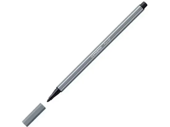 Filzstift Stabilo 68/96 Pen 68 Schreibfarbe: dunkelgrau, Pack 10 Stk