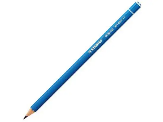 Dünnkernfarbstift Stabilo 87/410 Original azurblau-dunkel, Pack 12 Stk