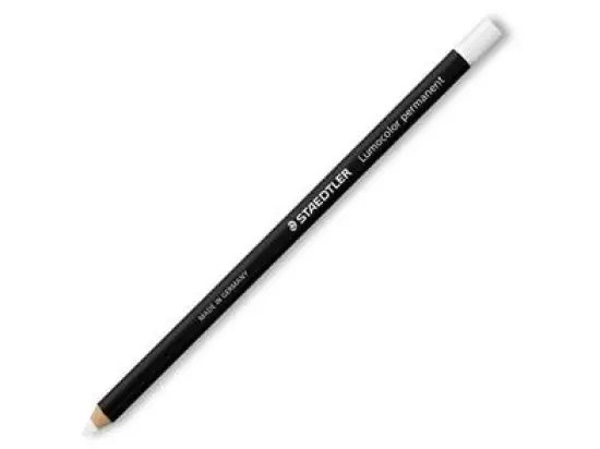 Trockenmarker Staedtler 10820-0 108 20-0 Lumocolor permanent glasochrom Holz, wasserfest, weiß