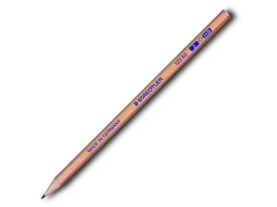 Bleistift Staedtler 12360-2 123 60-2 HB natur unlackiert, Pack 12 Stk