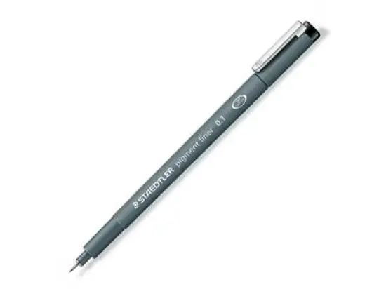 Fineliner Staedtler 30801-9 308 01-9 pigment liner Strichstärke: 0,1mm schwarz