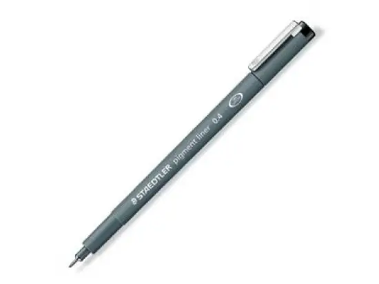 Fineliner Staedtler 30804-9 308 04-9 pigment liner Strichstärke: 0,4mm schwarz