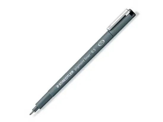 Fineliner Staedtler 30805-9 308 05-9 pigment liner Strichstärke: 0,5mm schwarz