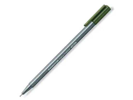 Fineliner Staedtler 334-57 triplus Schreibfarbe: olivgrün, Pack 10 Stk