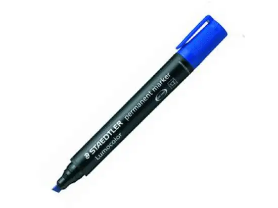 Permanentmarker Staedtler 350-3 Lumocolor 2-5mm, Keilspitze, blau