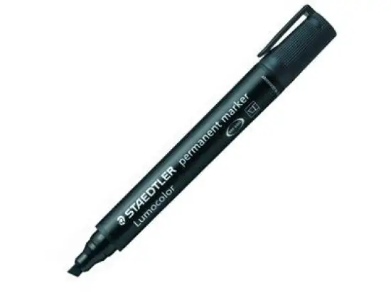 Permanentmarker Staedtler 350-9 Lumocolor 2-5mm, Keilspitze, schwarz