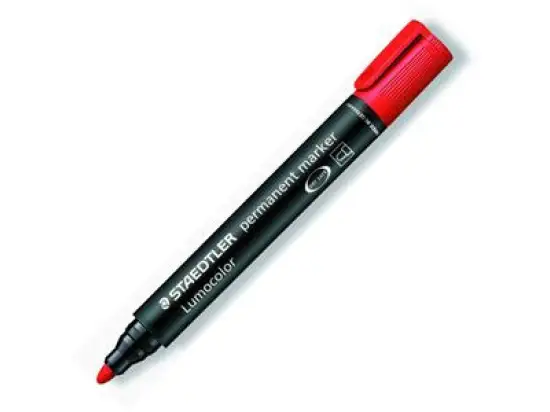 Permanentmarker Staedtler 352-2 Lumocolor 2mm, Rundspitze, rot