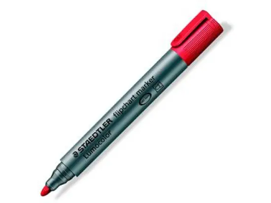 Flipchartmarker Staedtler 356-2 Lumocolor 2mm, Rundspitze, rot