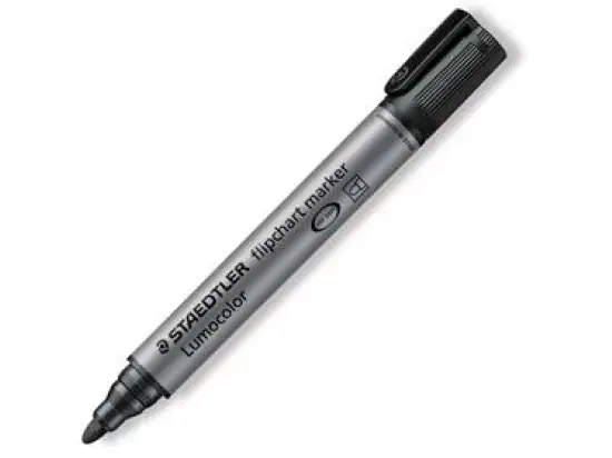 Flipchartmarker Staedtler 356-9 Lumocolor 2mm, Rundspitze, schwarz