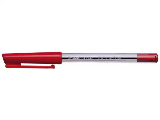 Kugelschreiber Staedtler 430M-2 430 M-2 stick 430 M M, mit Kappe, rot, Pack 10 Stk