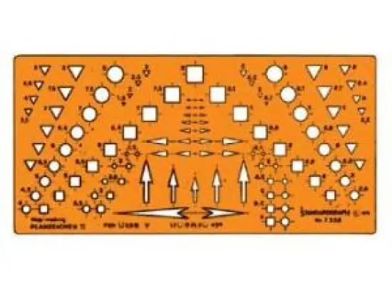 Schablone Standardgraph 7358 Planzeichnen II 1.5-8mm