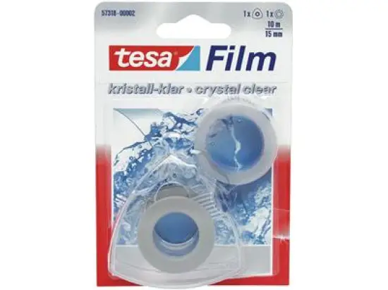 Klebefilm-Handabroller Tesa 57318-00002-02 tesafilm transparent, für Klebefilm 15mmx10m, inkl. Klebefilm, Pack 7 Stk