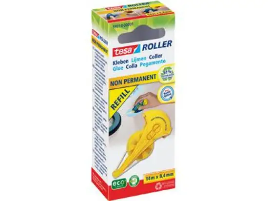 Kleberoller-Nachfüllkassette Tesa 59210-00005-06 Roller ecoLogo 8,4mm x 14m, ablösbar