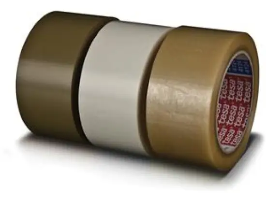 Packband Tesa 04124-00093-00 tesapack 4124 PVC 25 mm x 66 m, Kunststoff (PVC), braun