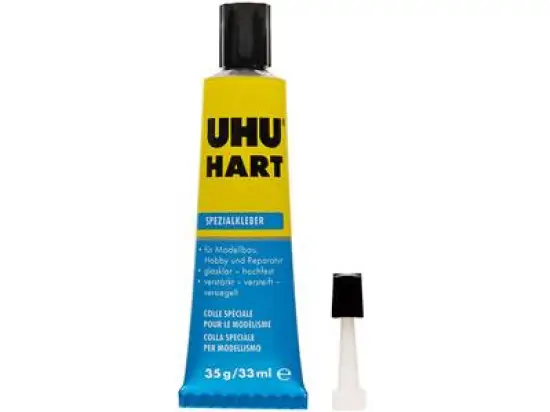 Spezialkleber UHU 45510 HART glasklar, hochfest, Tube 35g