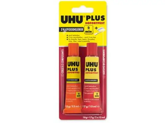 2-Komponentenkleber UHU 45705 Plus sofortfest Binder+Härter, 35g