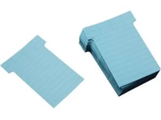 T-Karten Ultradex 542156 60 x 85 mm, 1-seitig liniert, Farbe: 56 karibikblau, Pack 100 Stk