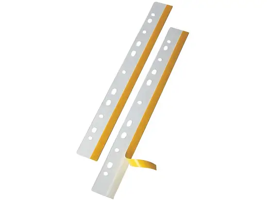 Heftstreifen Veloflex 2001100 Heftfix Kunststoff, transparent, selbstklebend, 292mm, Pack 50 Stk