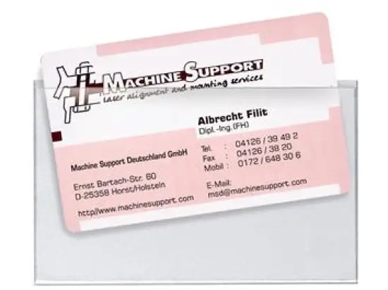 Visitenkartentasche Veloflex 2209100 Velocoll Innenmaß: 90 x 57 mm, selbstklebend, glasklar, Pack 100 Stk