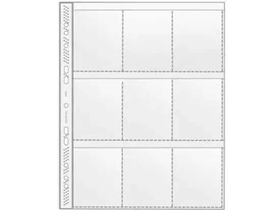 Sammelhülle Veloflex 5349000 A4, Kunststoff (PP), 9 Fächer, oben offen, glasklar, Pack 100 Stk