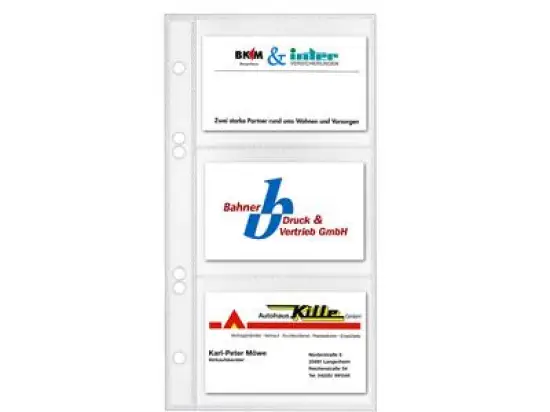 Visitenkartenhülle Veloflex 5352000 110x210mm Kunststoff (PP), Pack 5 x 10 Stk