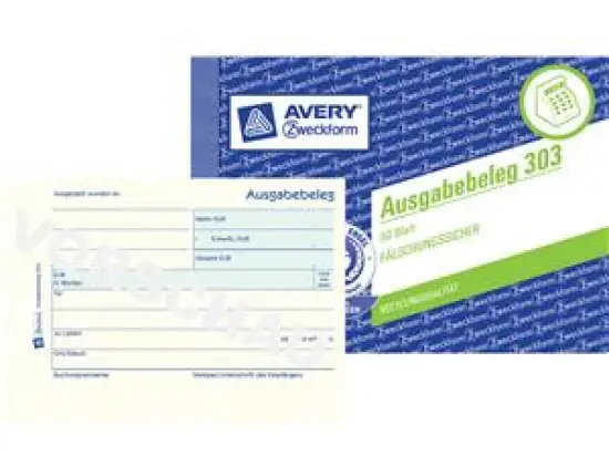 Ausgabebeleg Avery Zweckform 303 A6-quer gelb 50 Blatt