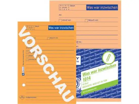 Notizformulare Avery Zweckform 1014 Was war inzwischen A6, Block 50 Blatt, orange