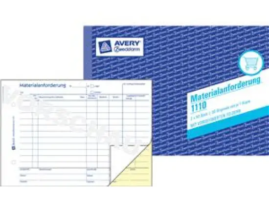 Materialanforderung Avery Zweckform 1110 A5quer 2 x 50 Blatt