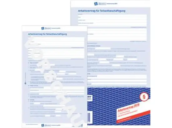 Arbeitsvertrag Avery Zweckform 2878 Teilzeitbeschäftigte A4 2-fach, Pack 5 Stk