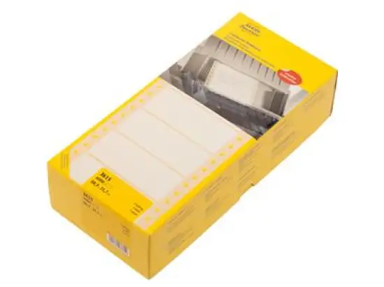 Computeretiketten Avery Zweckform 3615 88,9 x 35,7 mm endlos, 1-bahnig, weiß, selbstklebend, Pack 4000 Stk