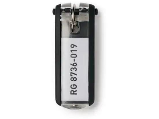 Schlüsselanhänger Durable 1957-01 195701 Key Clip 70 x 25 mm, Kunststoff, schwarz, Pack 6 Stk