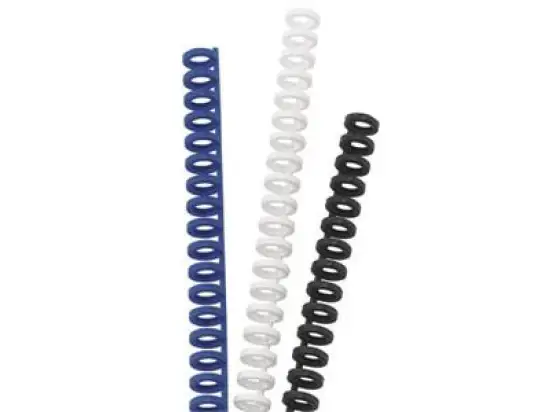 Plastikbinderücken GBC 388002E ibiClick für Clickbind System, Ø 8,0mm weiß inkl. Zipper, Pack 50 Stk