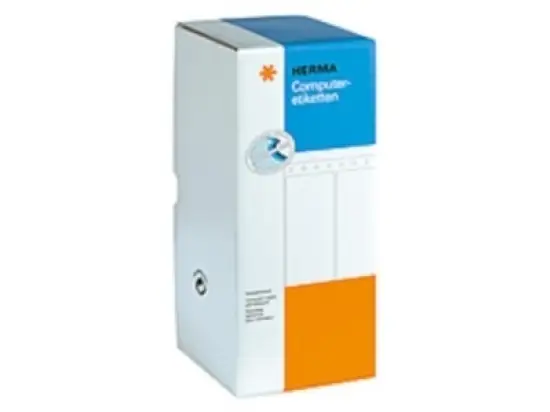 Computeretiketten Herma 8213 101,60 x 48,4 mm 1-bahnig, weiß, endlos, selbstklebend, Pack 6000 Stk