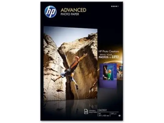 Papier HP Q8697A A3, 250g, Foto-Hochglanz Advanced, Pack 20 Blatt