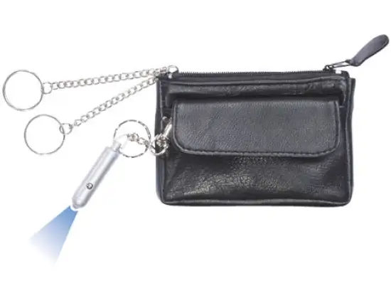 Schlüsseletui Alassio 43119 Nappaleder, schwarz, Vorfach, 2 Schlüsselringe